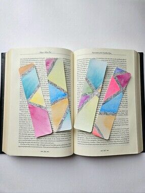 4pc Handmade Abstract Bookmarks